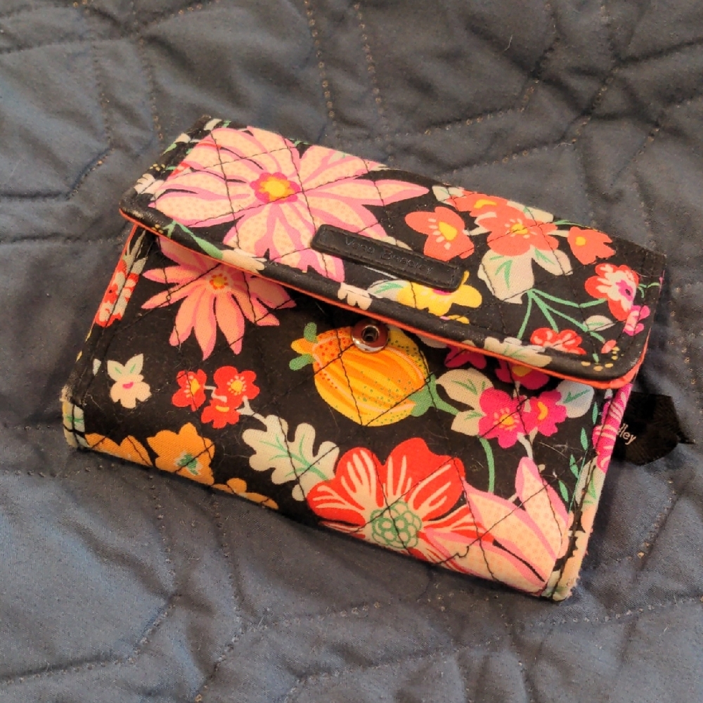 Vera Bradley Black Floral Wallet